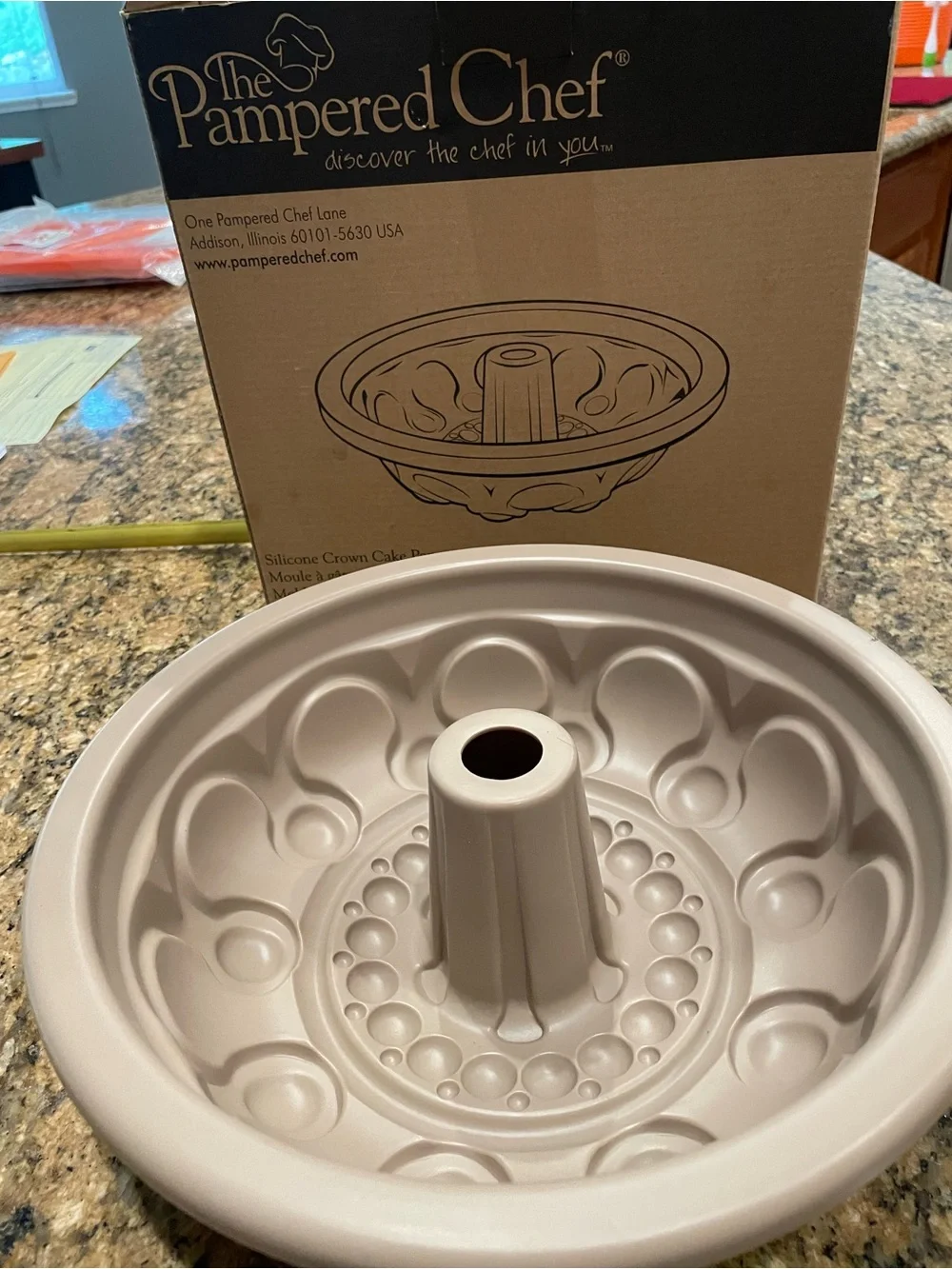 The Pampered Chef Silicone Bundt Pan in Beige